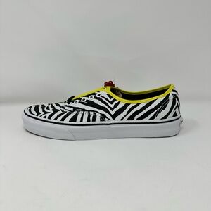 Vans Zebra Print Sneakers with Yellow Accents